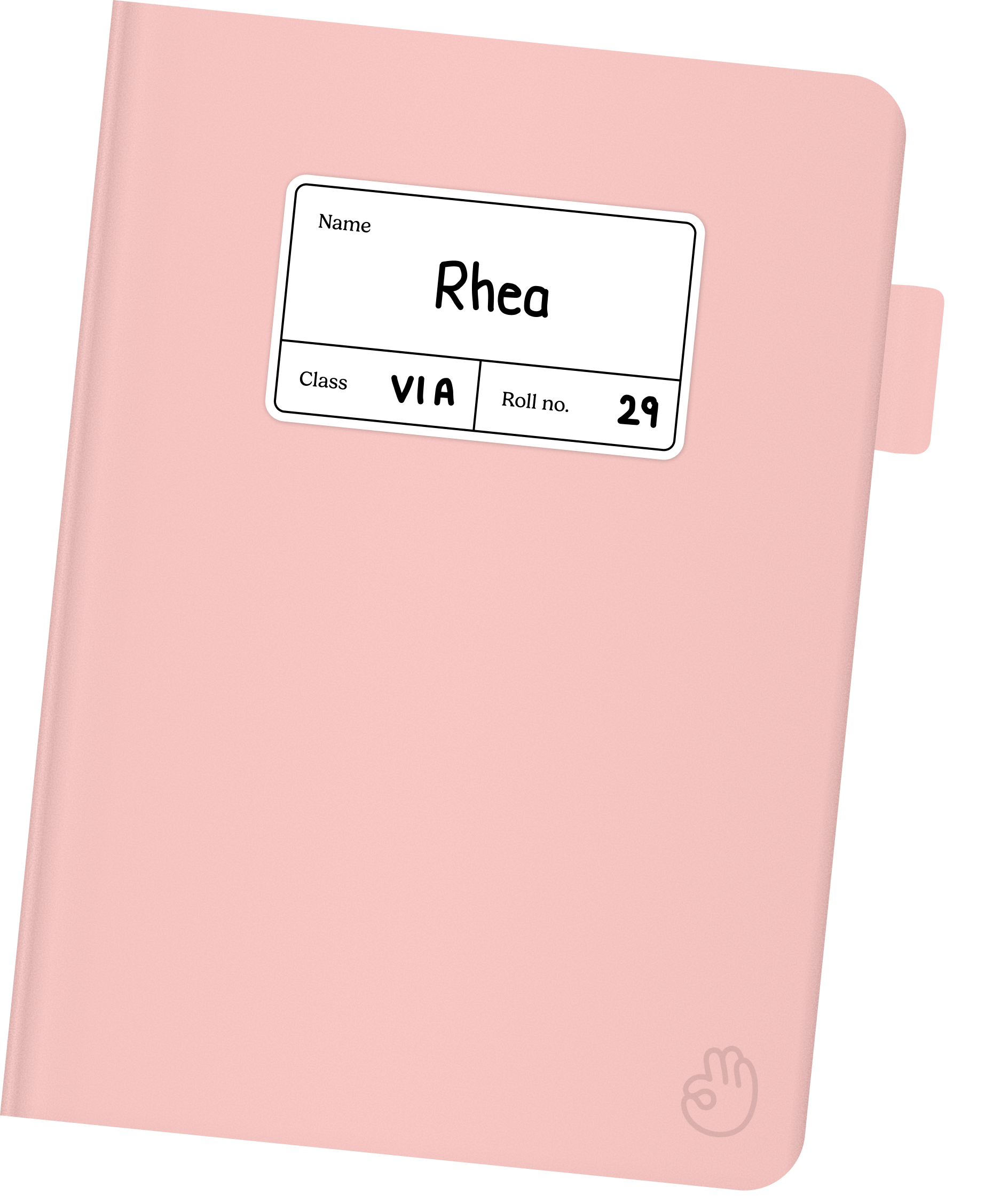 Rhea's pink notebook